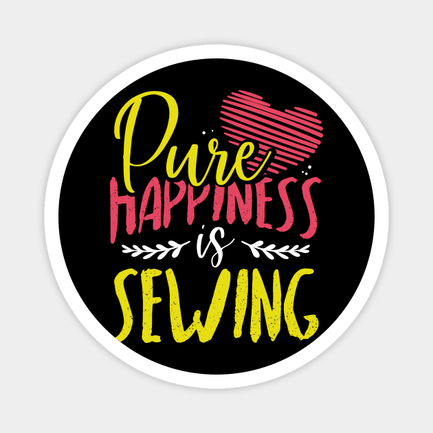 Pure Happiness is Sewing Magnet by ChicagoBoho